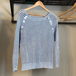 “Acid Wash” Sweater with buttons down the back